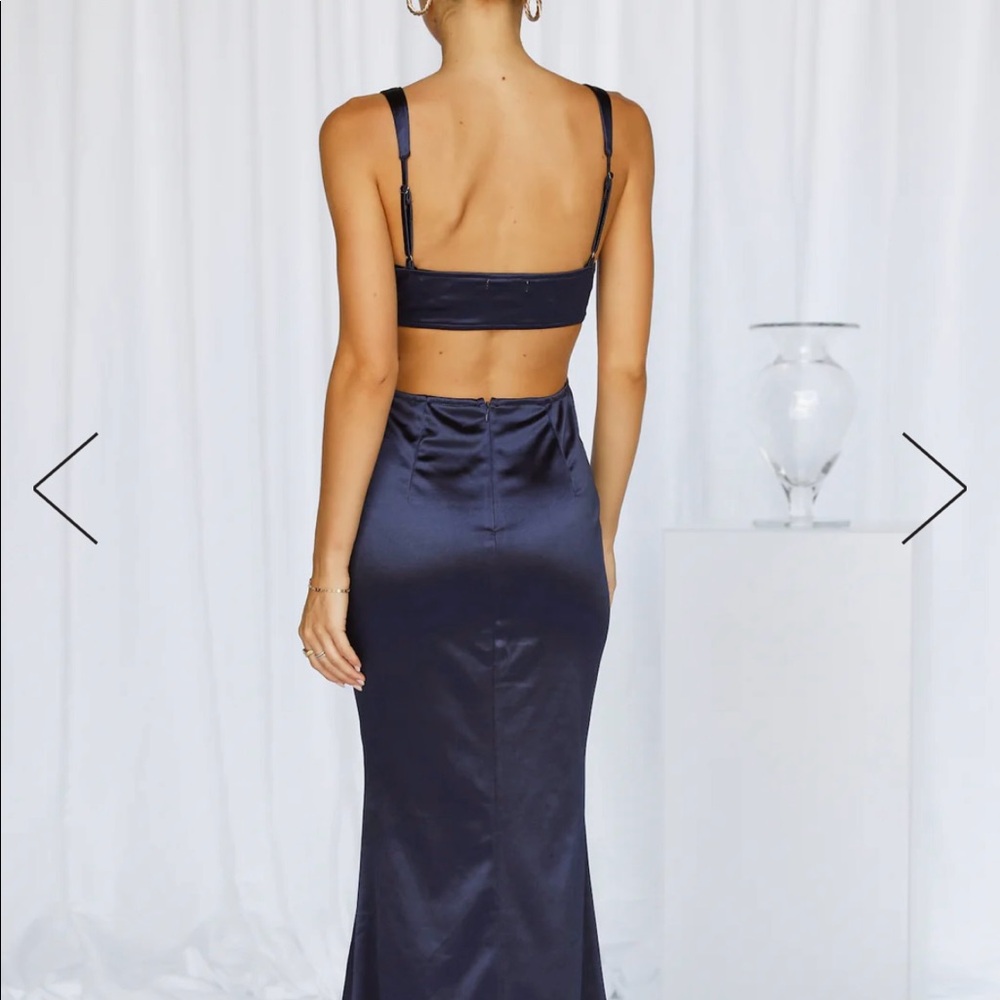 Hello Molly Sunset Views Midi Dress- Dark Blue